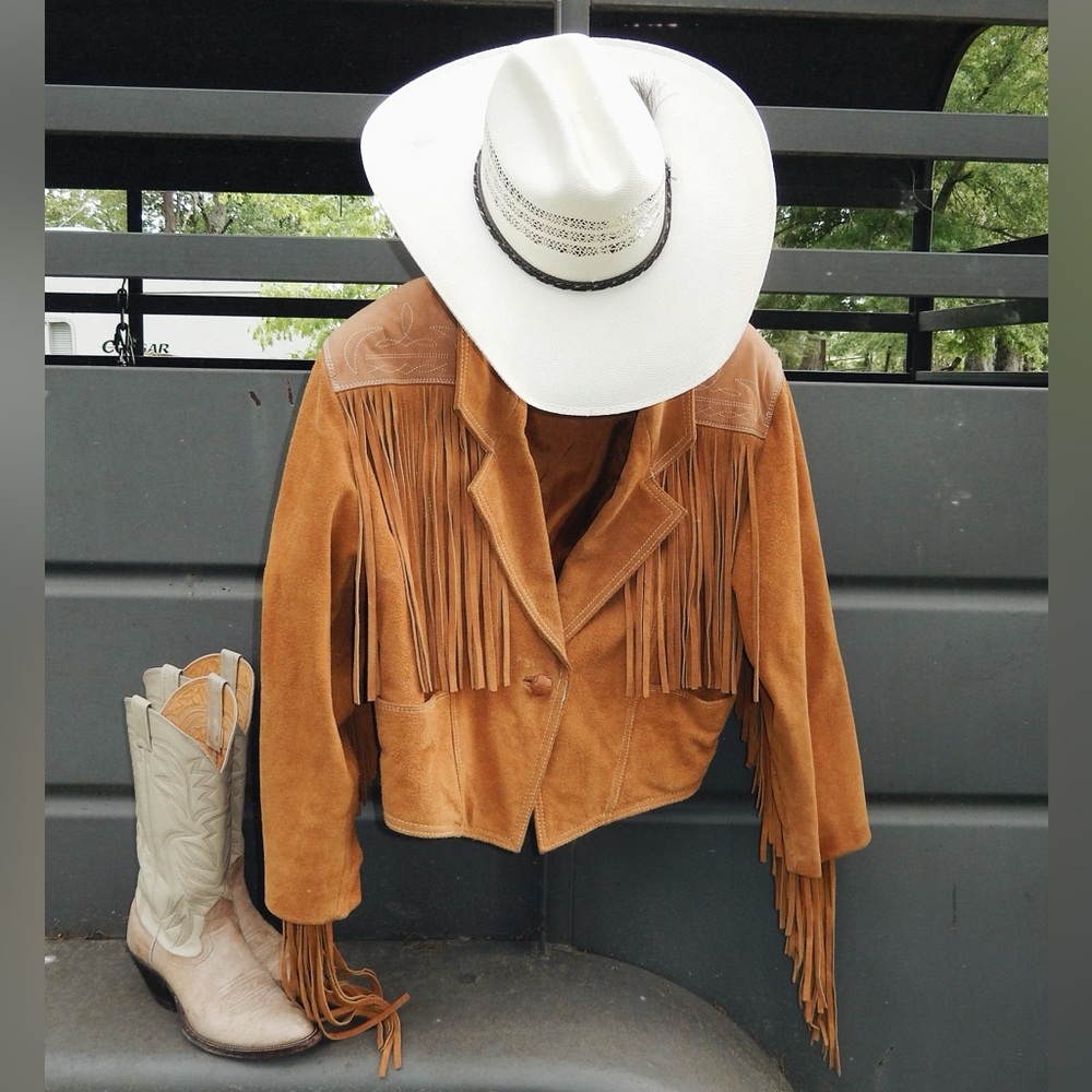 Vintage Leather Fringe Jacket